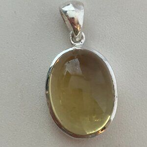 925 Sterling Silver Citrine Pendant